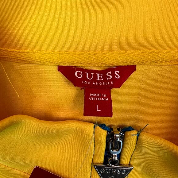 NWT GUESS Factory Niko Tricot Track Jacket Crete Blue Sz L - Picture 6 of 9